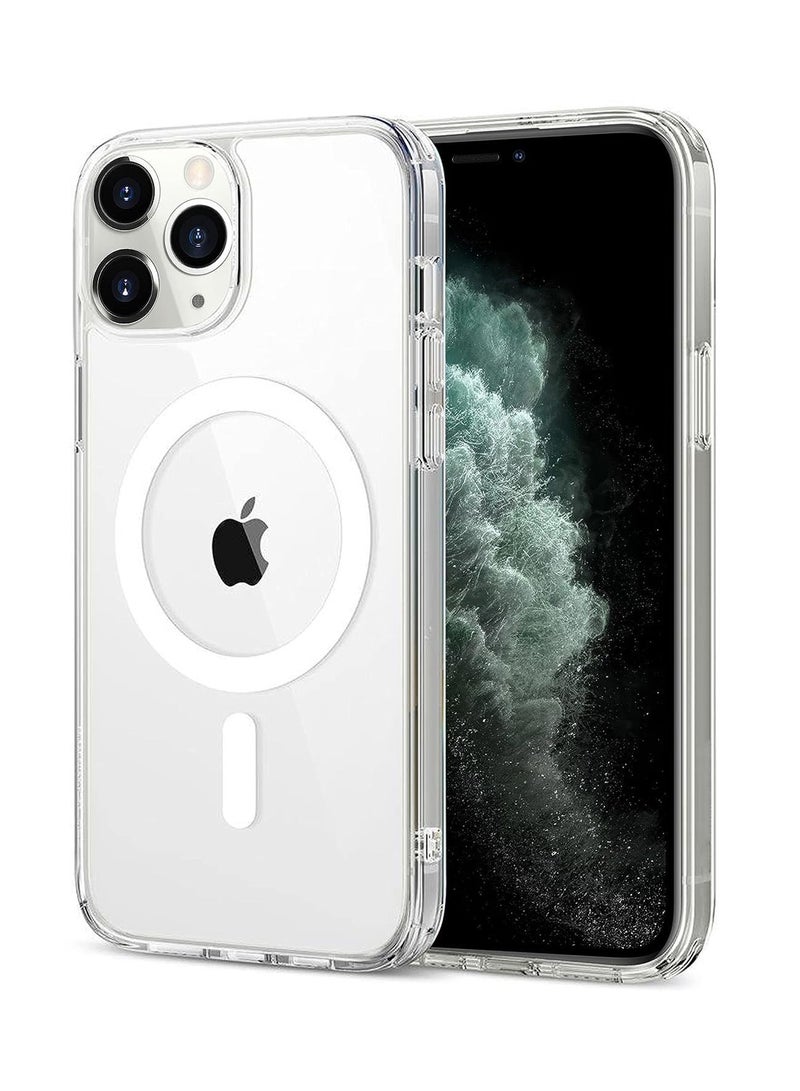 تشابي لاين  غطاء حماية شفاف لهاتف آيفون 11 برو 5G من شابلين، موديل 2019، مقاوم للاصفرار والخدوش، غطاء خلفي مقاوم للخدش من TPU مع خاصية الشحن المغناطيسي - شفاف - Image 1